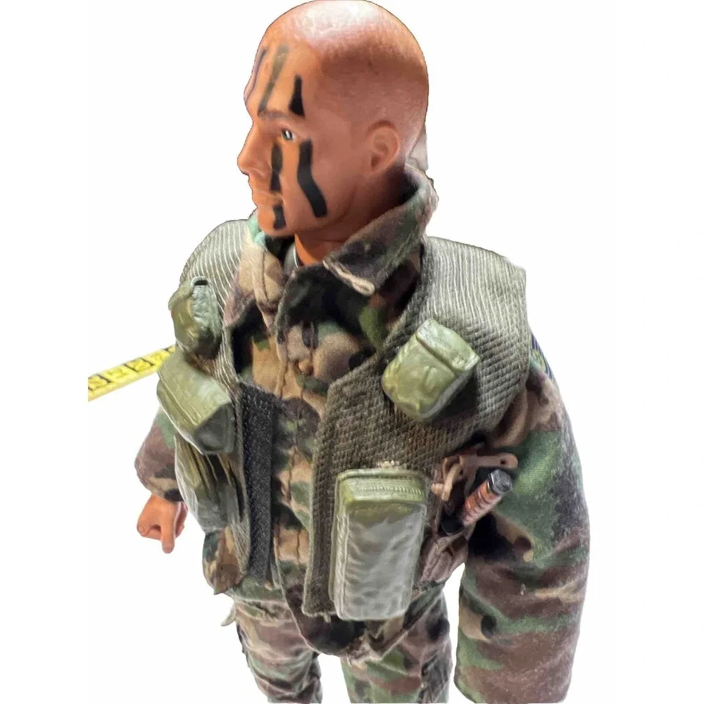 GI Joe  Vintage Action Figure 11" Camo Face Uniform Tactical Vest Air Force 1996 - Picture 6 of 12